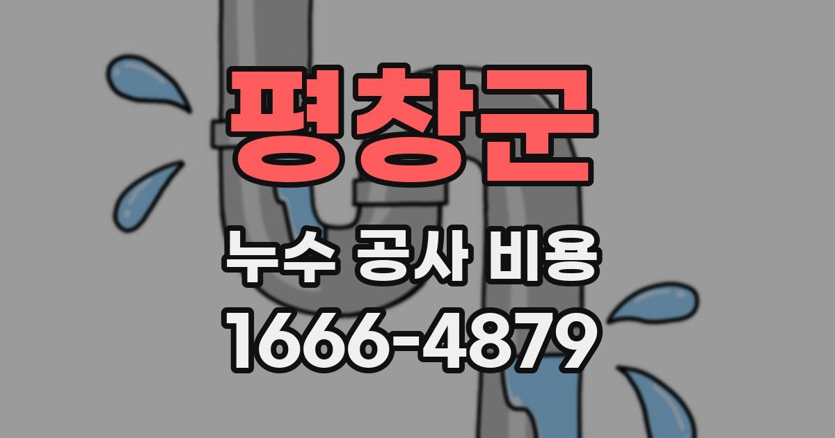 평창군 누수 공사 비용