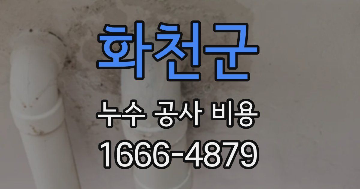 화천군 누수 공사 비용