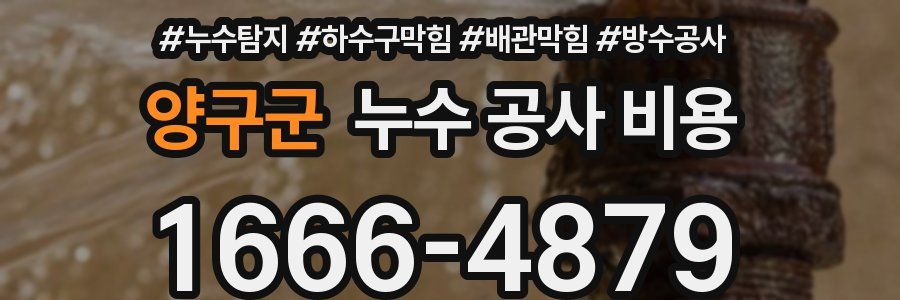 양구군 누수 공사 비용