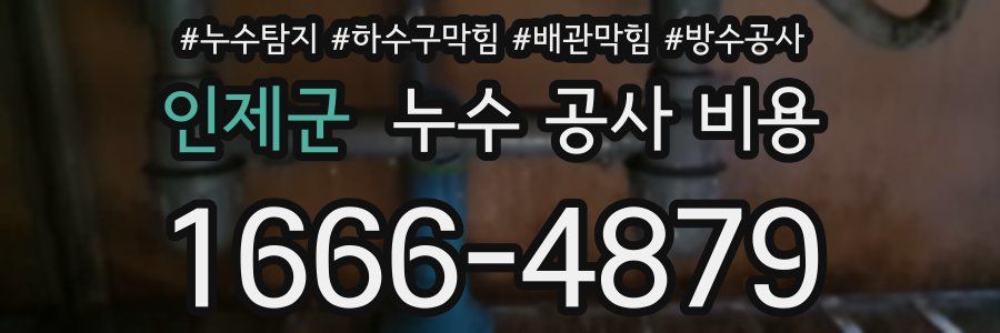 인제군 누수 공사 비용