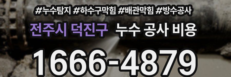 전주시 덕진구 누수 공사 비용
