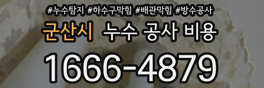 군산시 누수 공사 비용