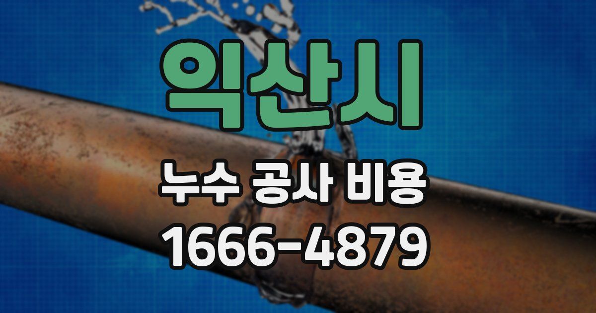 익산시 누수 공사 비용