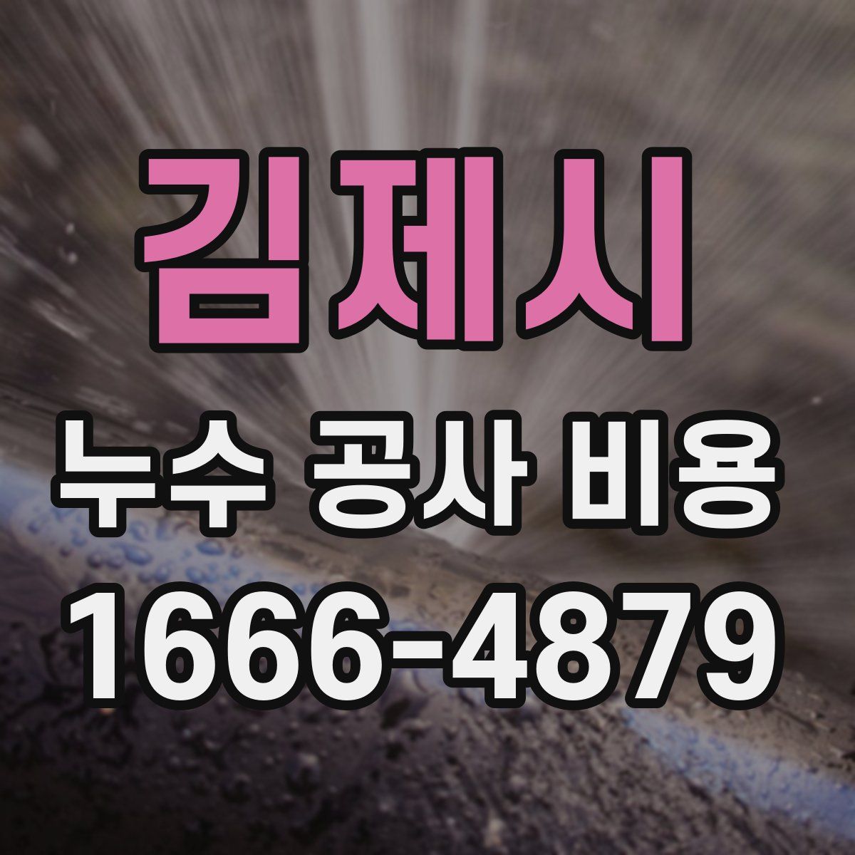 김제시 누수 공사 비용