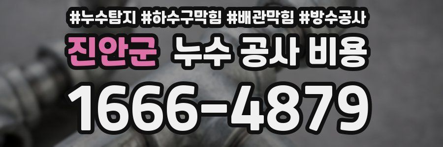 진안군 누수 공사 비용