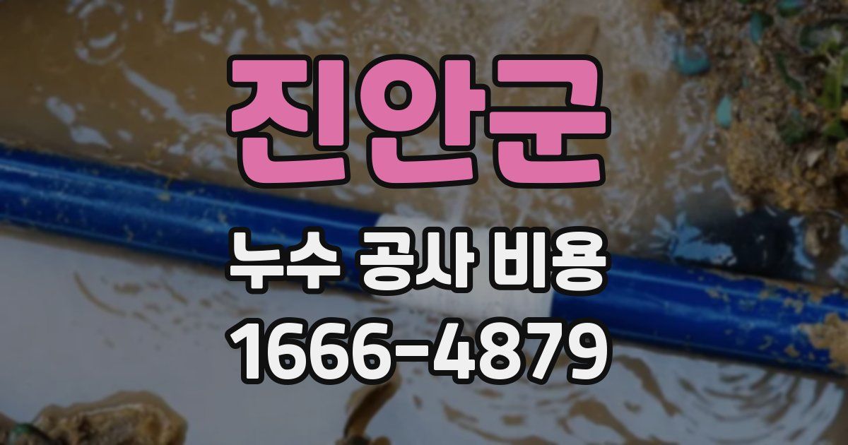 진안군 누수 공사 비용