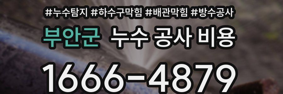 부안군 누수 공사 비용