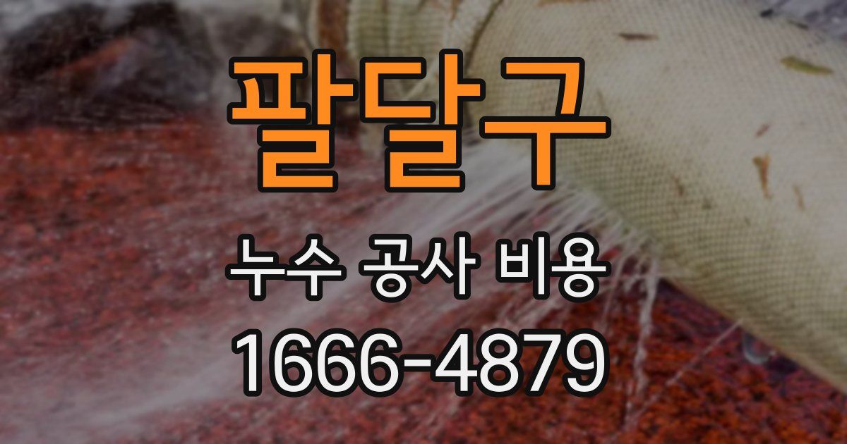 팔달구 누수 공사 비용