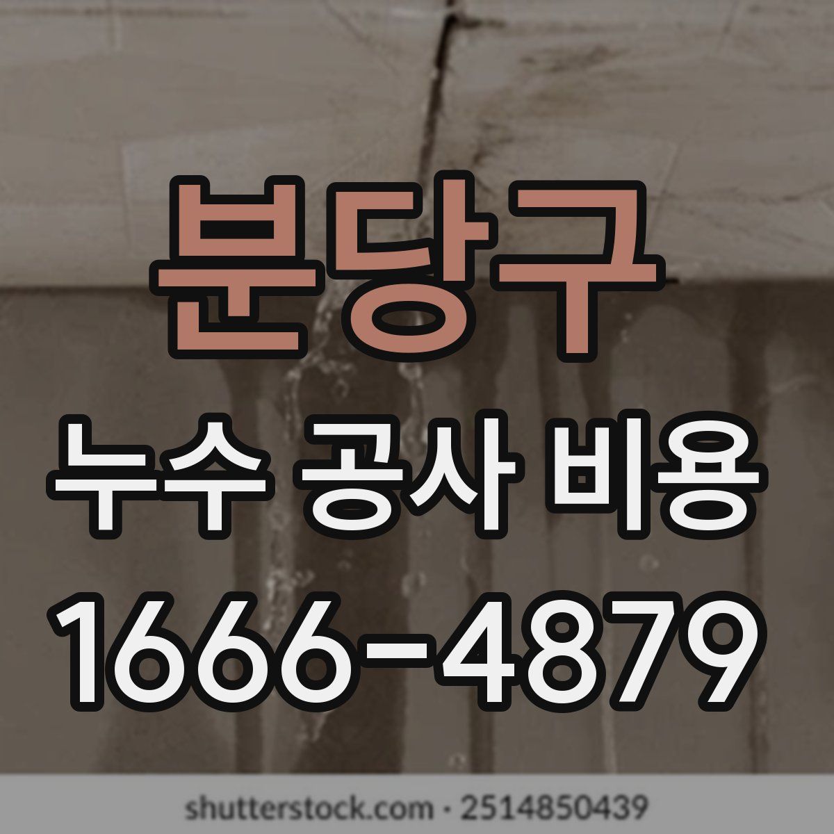 분당구 누수 공사 비용