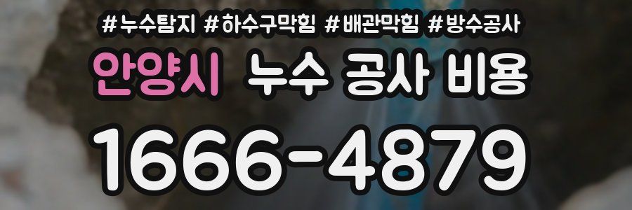 안양시 누수 공사 비용