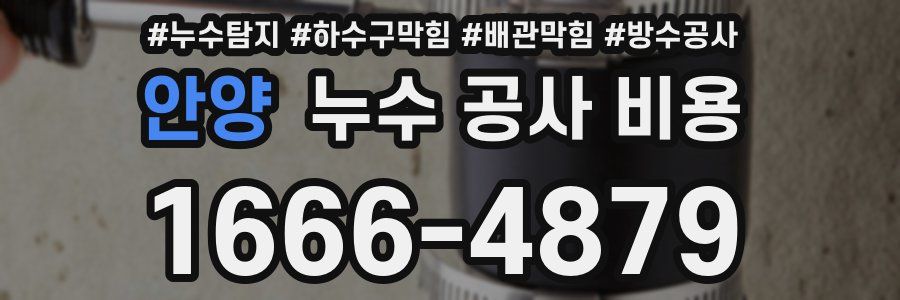 안양 누수 공사 비용