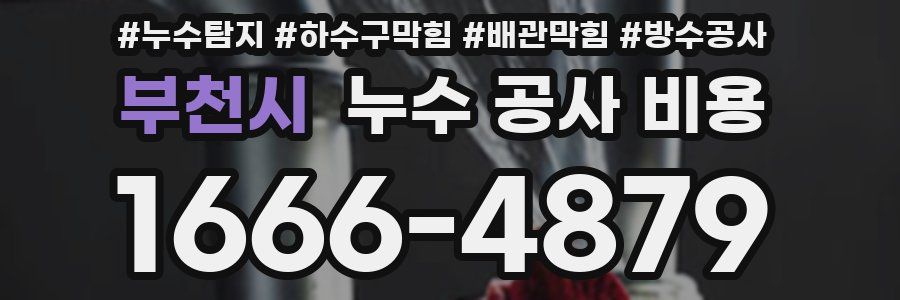 부천시 누수 공사 비용