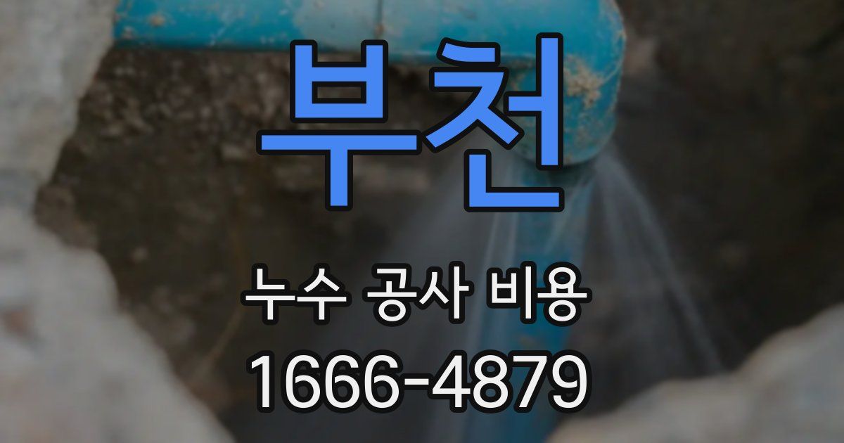부천 누수 공사 비용