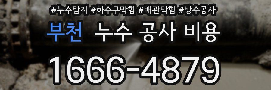 부천 누수 공사 비용