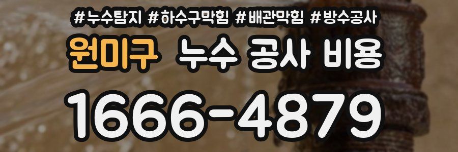 원미구 누수 공사 비용