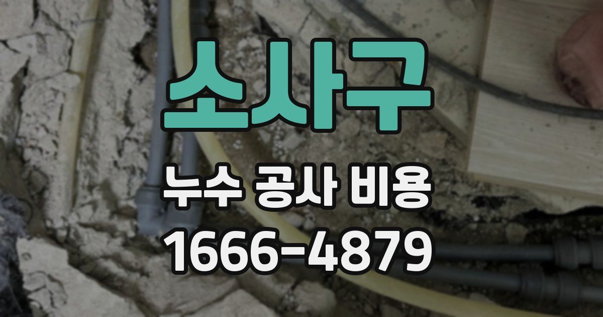 소사구 누수 공사 비용
