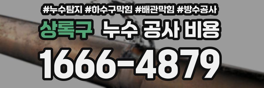 상록구 누수 공사 비용