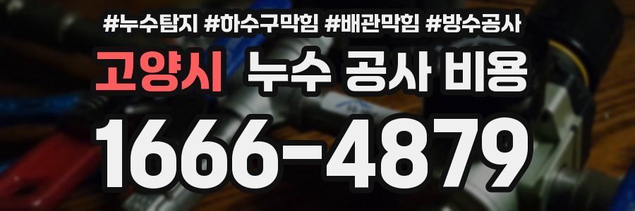 고양시 누수 공사 비용