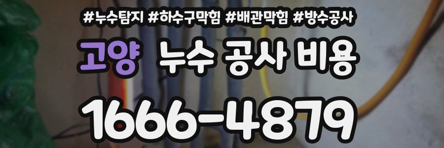 고양 누수 공사 비용