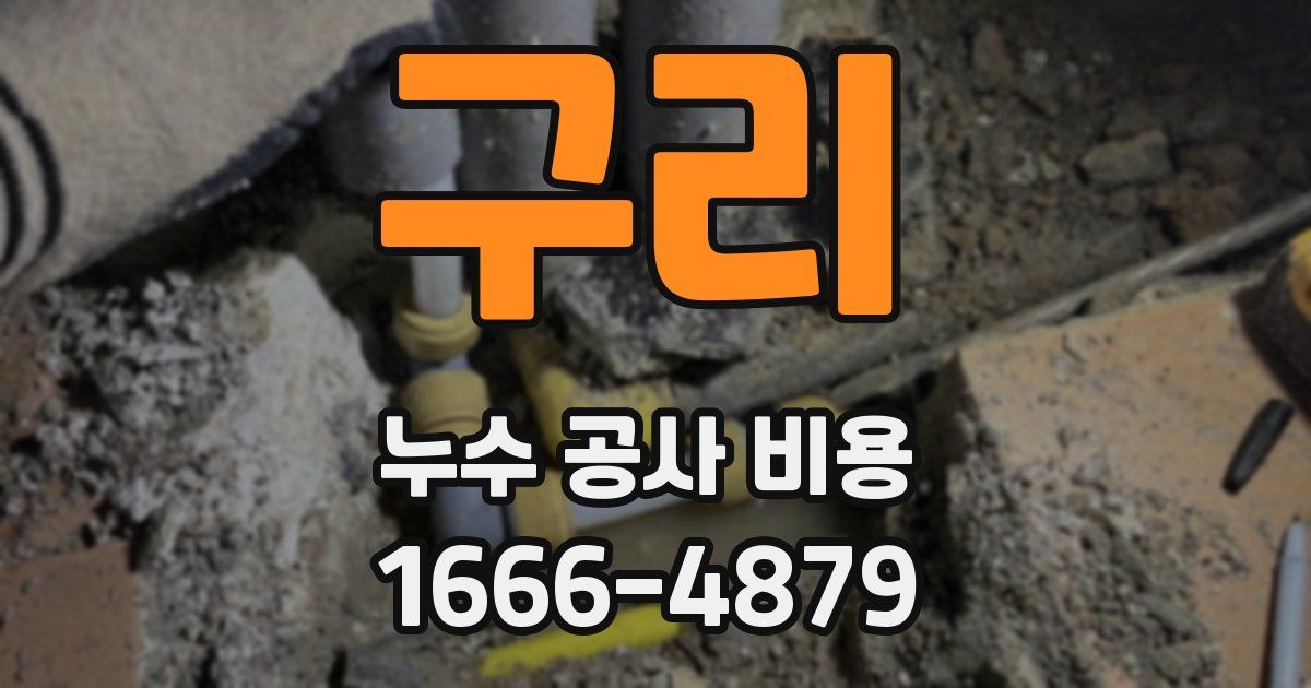 구리 누수 공사 비용