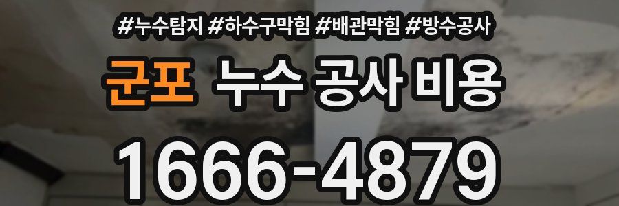 군포 누수 공사 비용