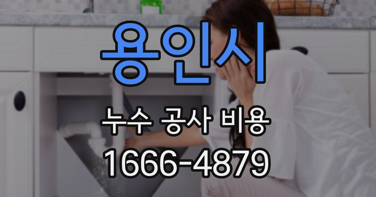 용인시 누수 공사 비용