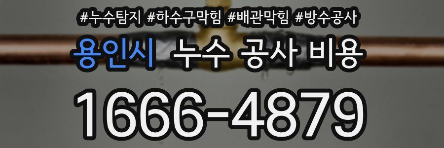 용인시 누수 공사 비용