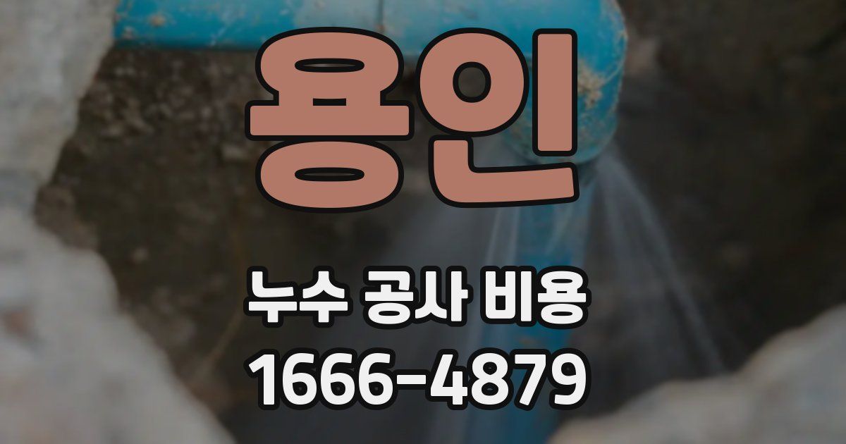 용인 누수 공사 비용