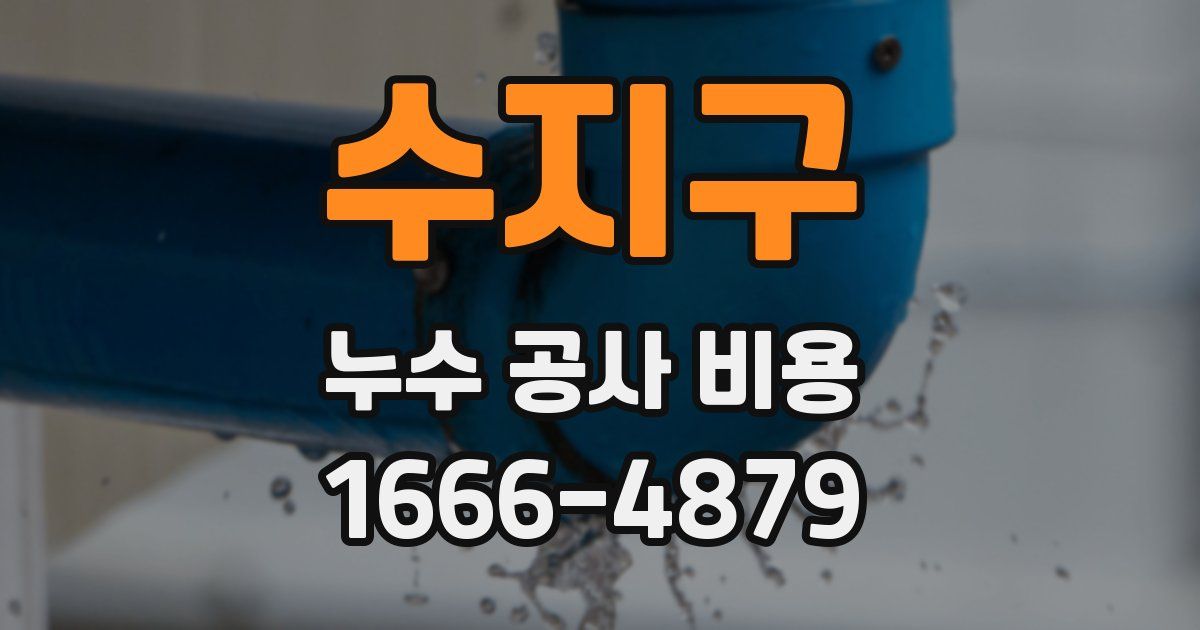 수지구 누수 공사 비용