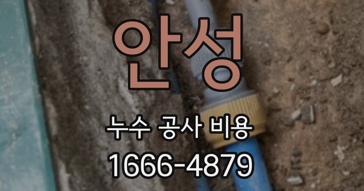안성 누수 공사 비용