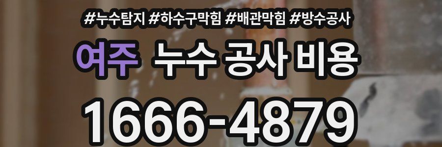 여주 누수 공사 비용