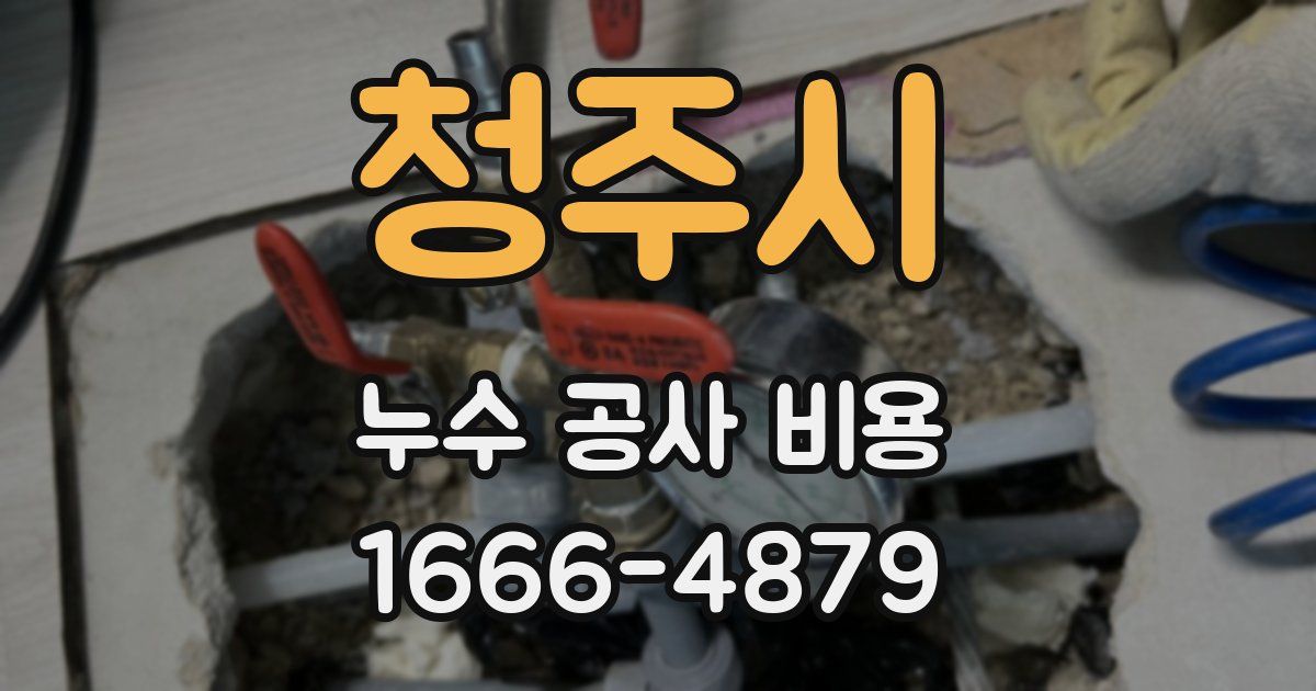 청주시 누수 공사 비용