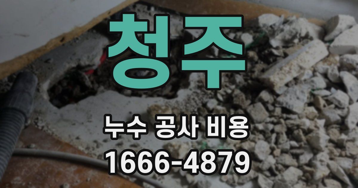 청주 누수 공사 비용