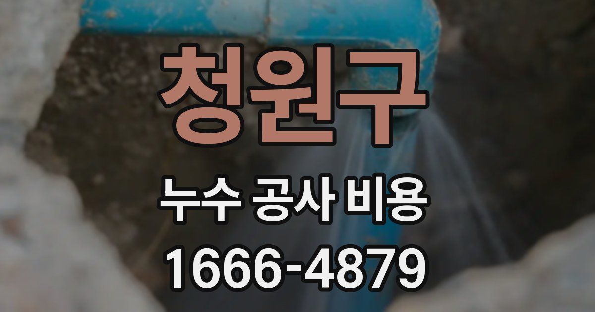 청원구 누수 공사 비용