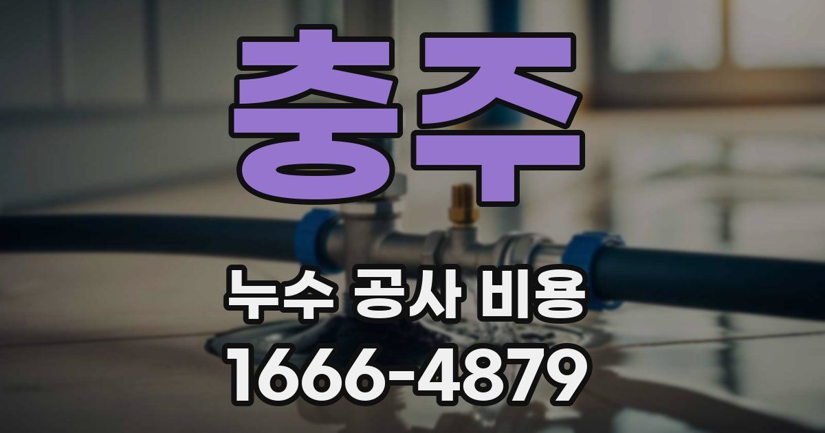 충주 누수 공사 비용