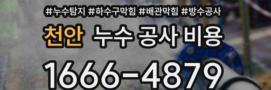 천안 누수 공사 비용