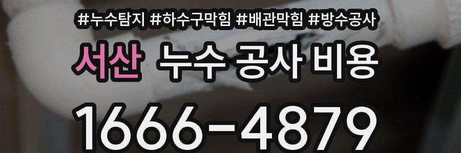 서산 누수 공사 비용