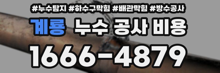 계룡 누수 공사 비용