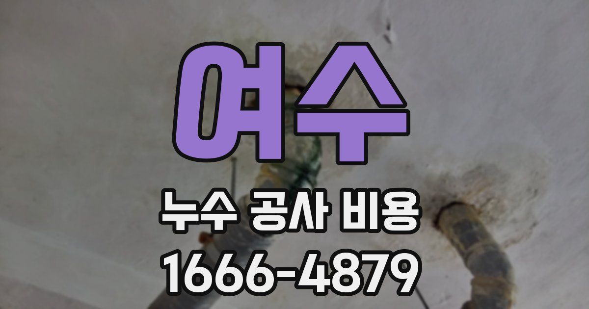 여수 누수 공사 비용
