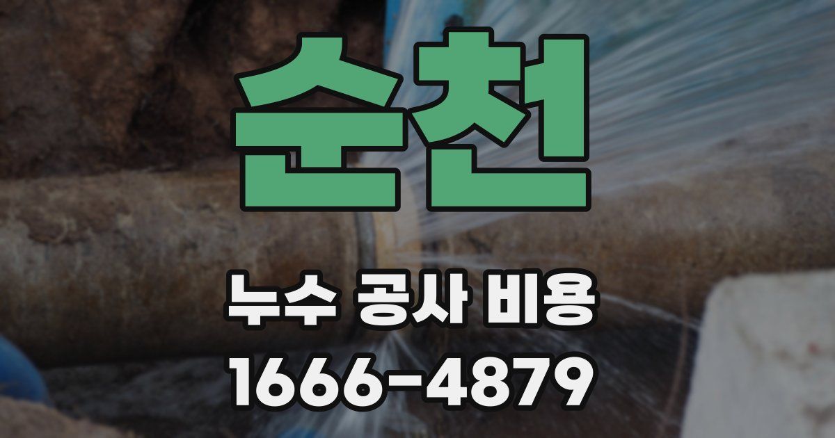 순천 누수 공사 비용