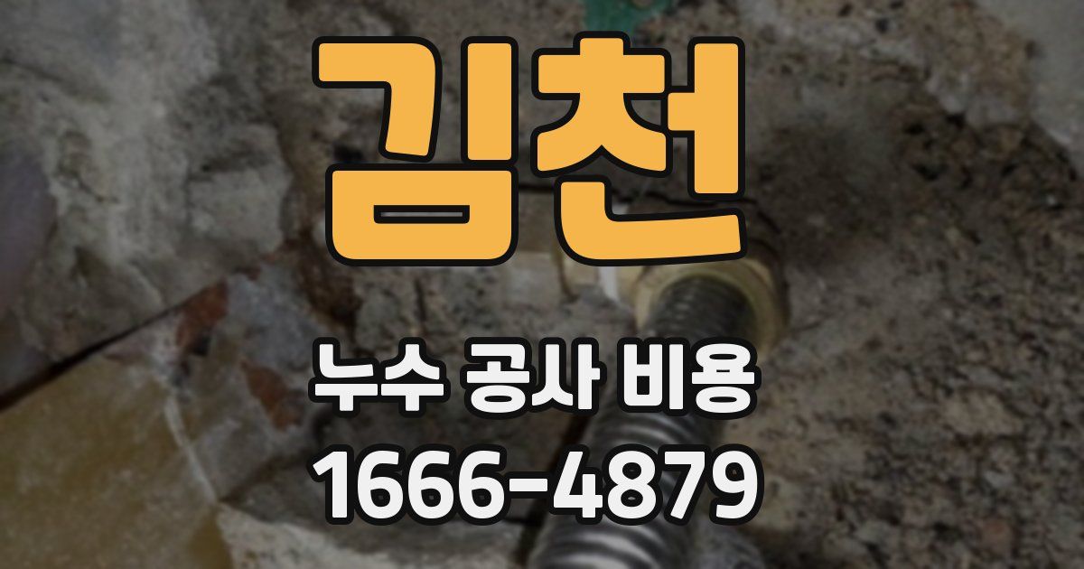 김천 누수 공사 비용