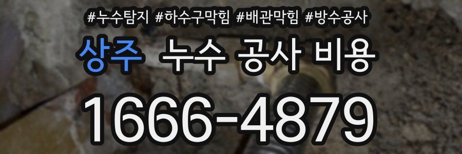 상주 누수 공사 비용