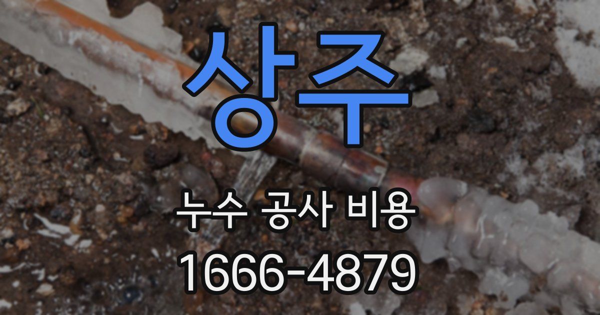 상주 누수 공사 비용