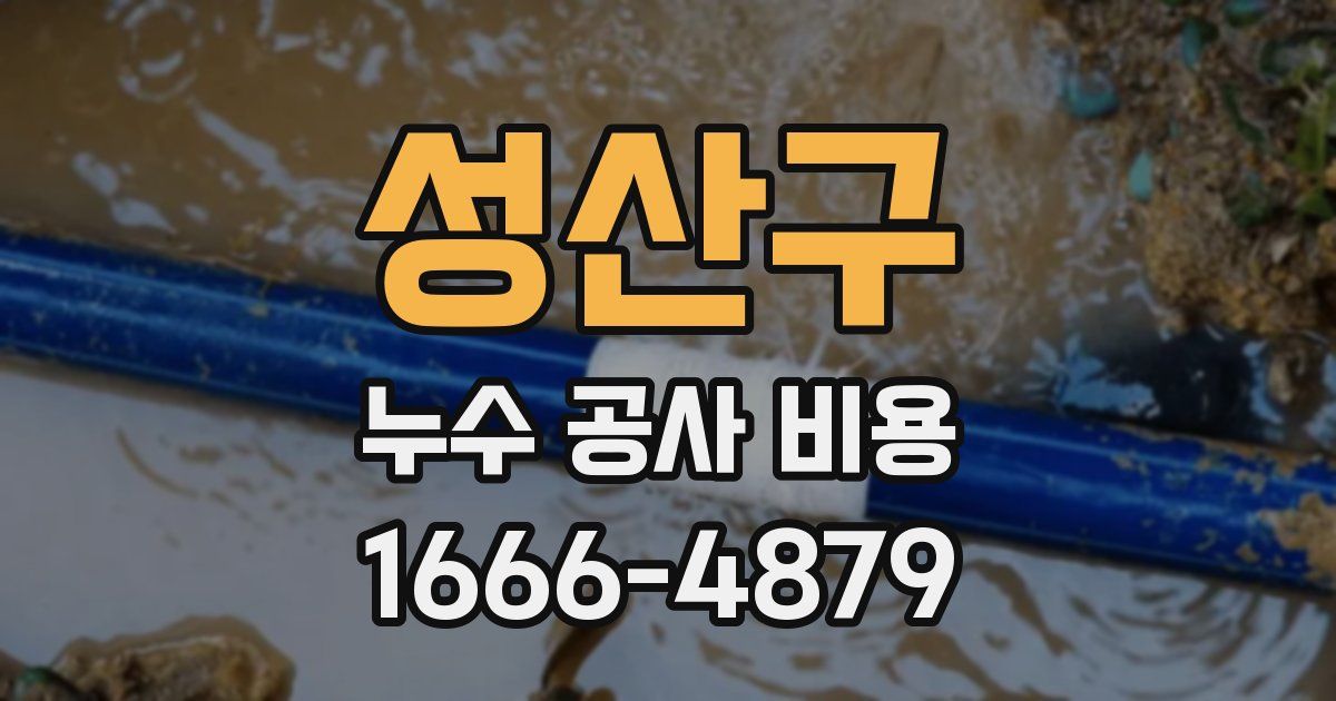 성산구 누수 공사 비용