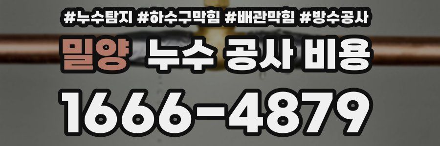 밀양 누수 공사 비용