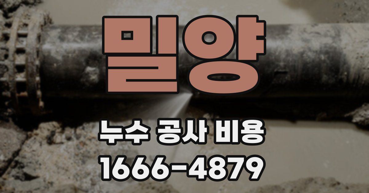 밀양 누수 공사 비용