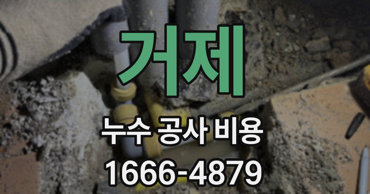 거제 누수 공사 비용
