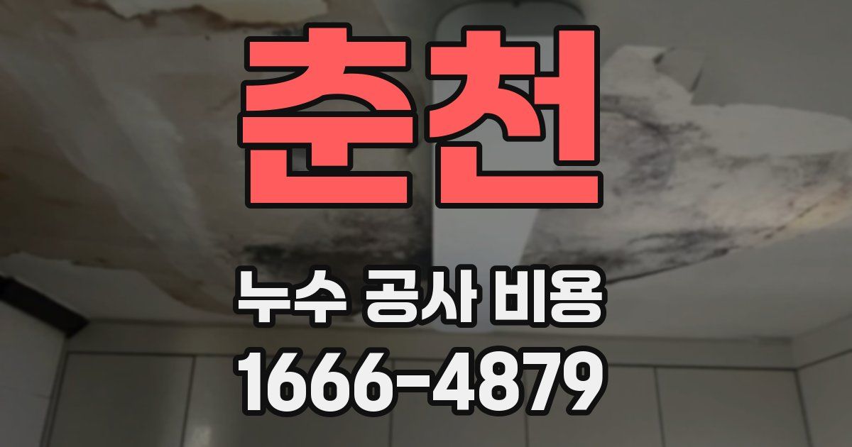 춘천 누수 공사 비용