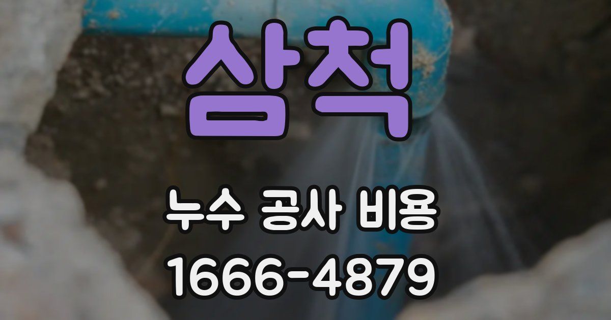 삼척 누수 공사 비용