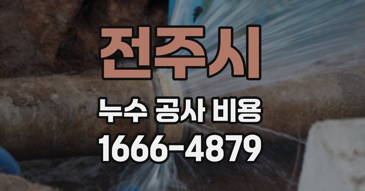 전주시 누수 공사 비용
